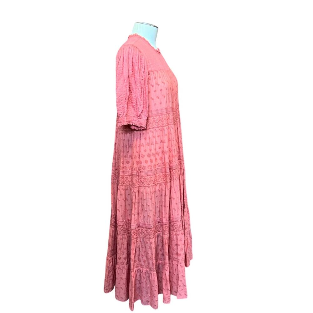 Doen Minetta Tiered Embroidered Midi Maxi Dress - Picture 5 of 12